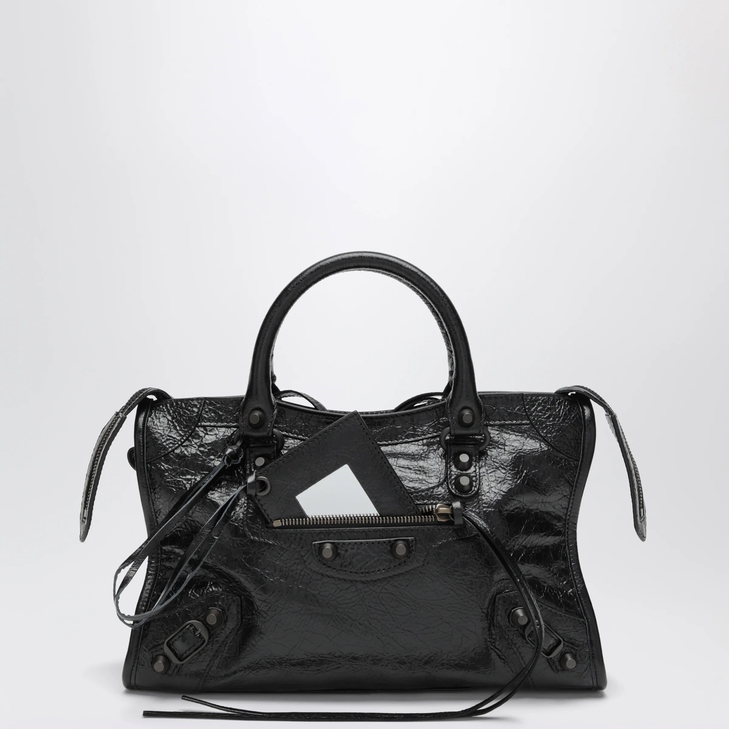 Balenciaga Small Le City handbag in Arena lambskin black