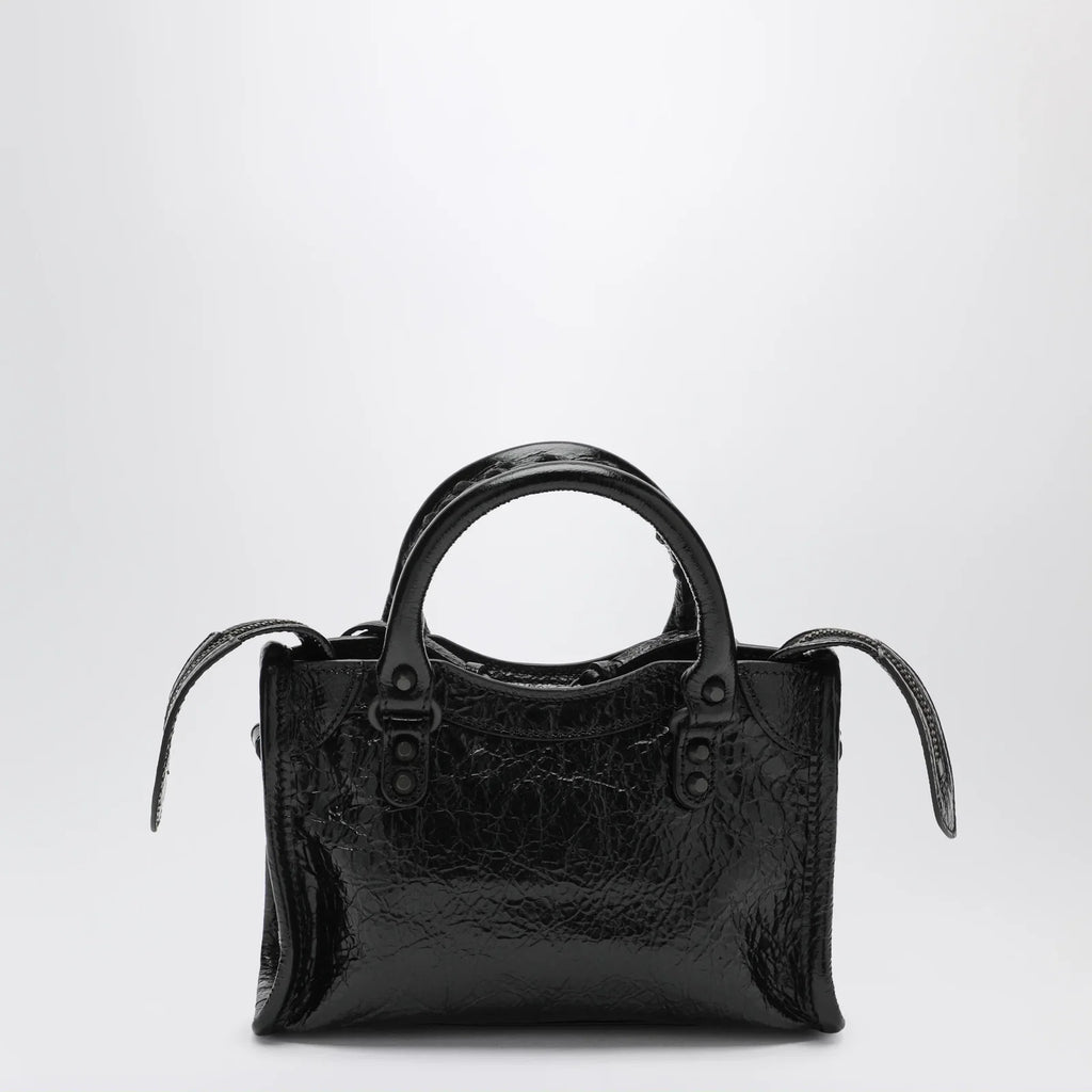 Balenciaga Le City Nano leather handbag in military green