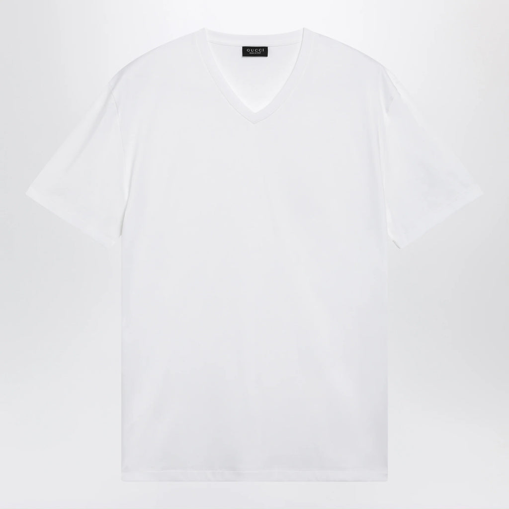 GUCCI White stretch modal T-shirt