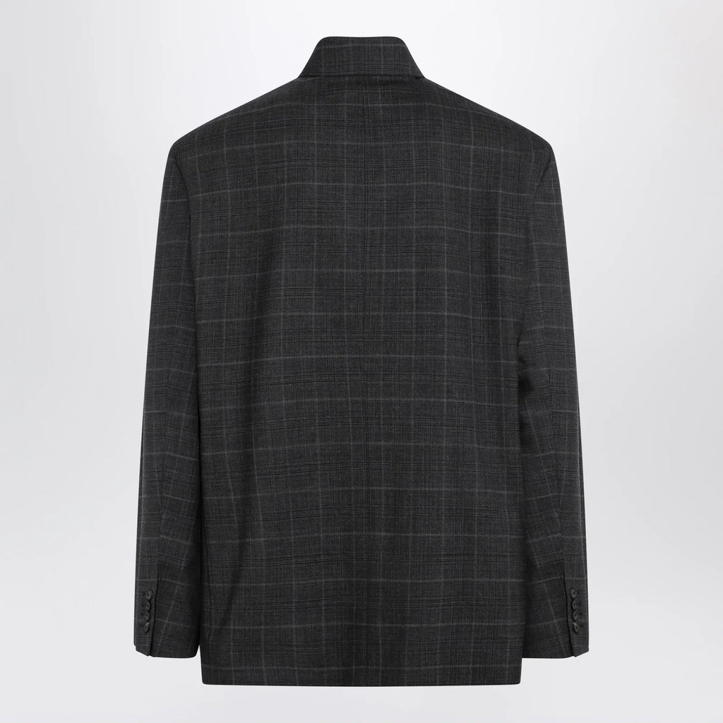 Balenciaga Grey check wool jacket