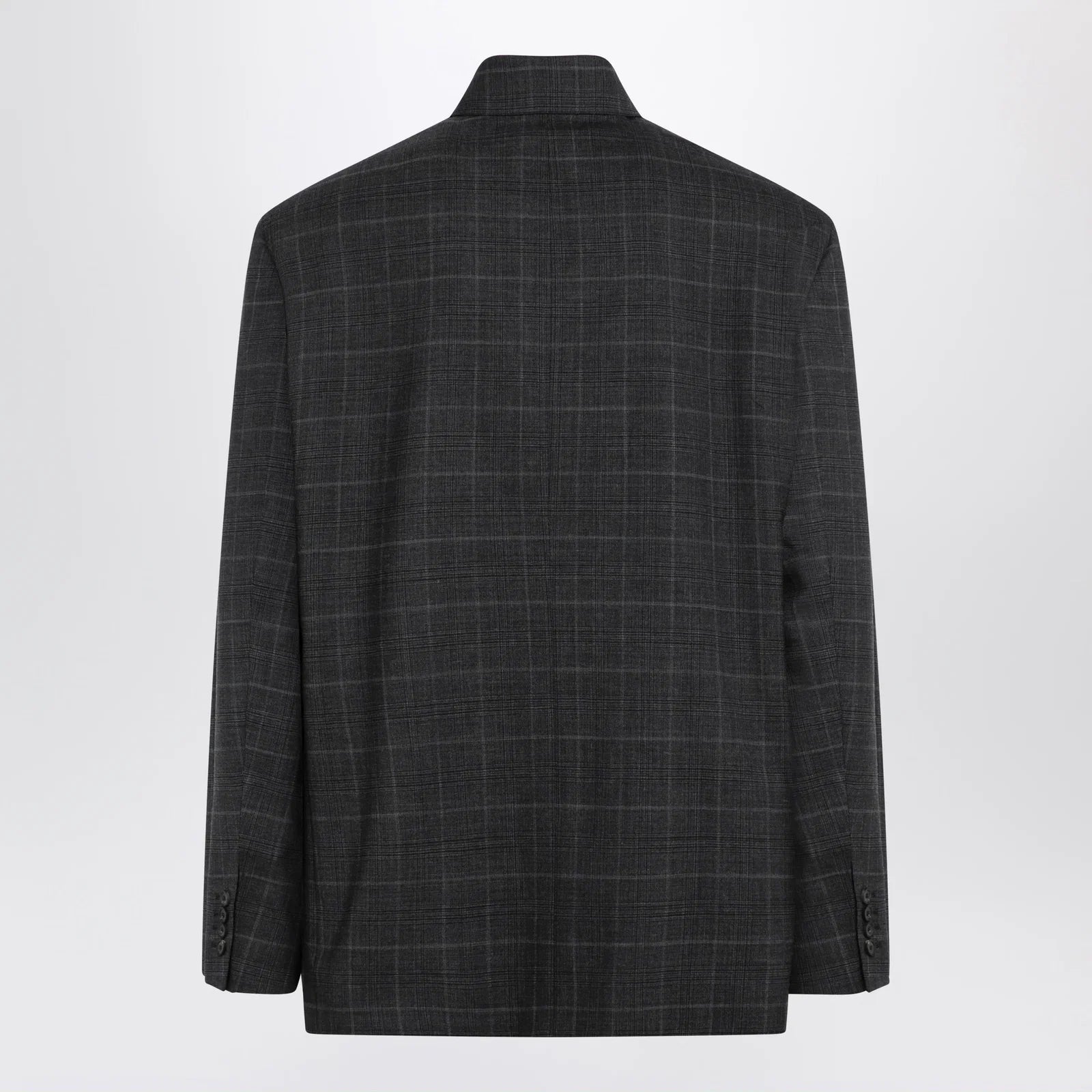 Balenciaga Grey check wool jacket
