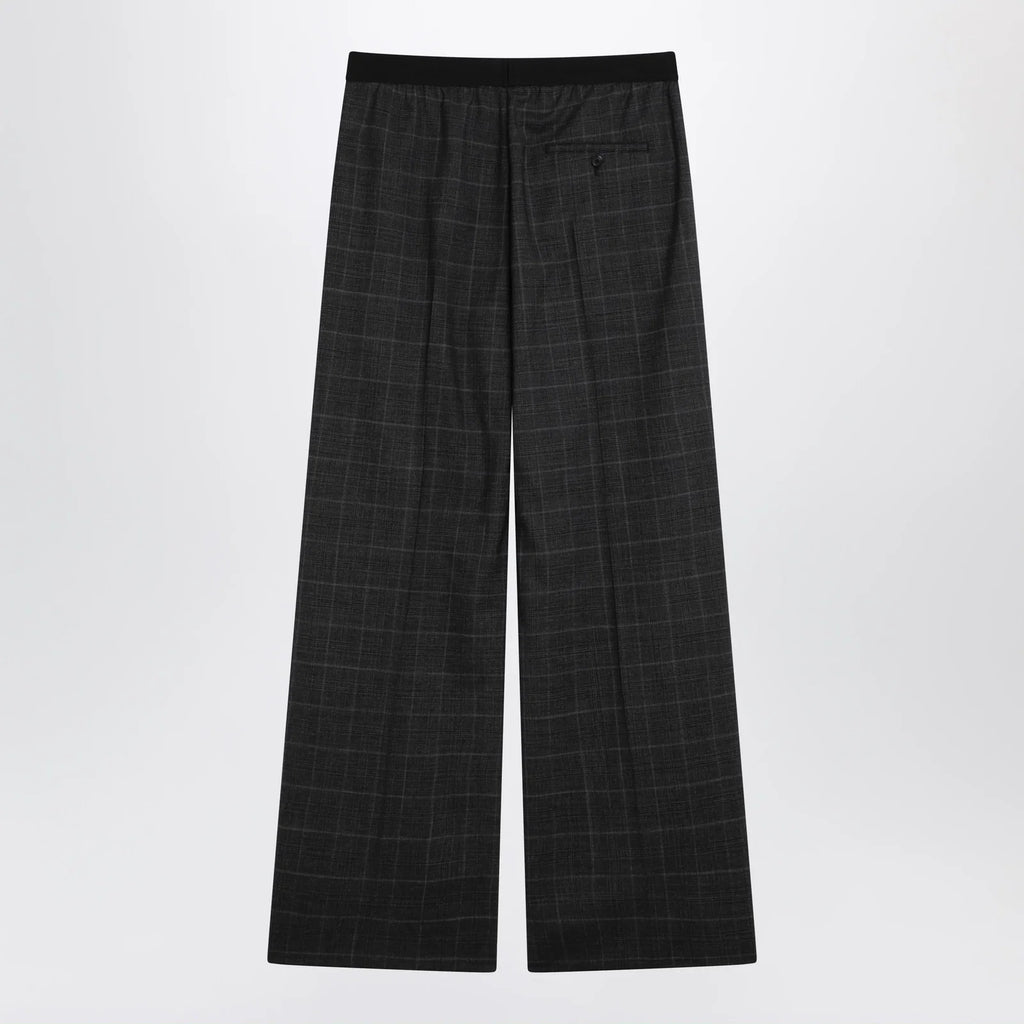 Balenciaga Dark grey tartan trousers