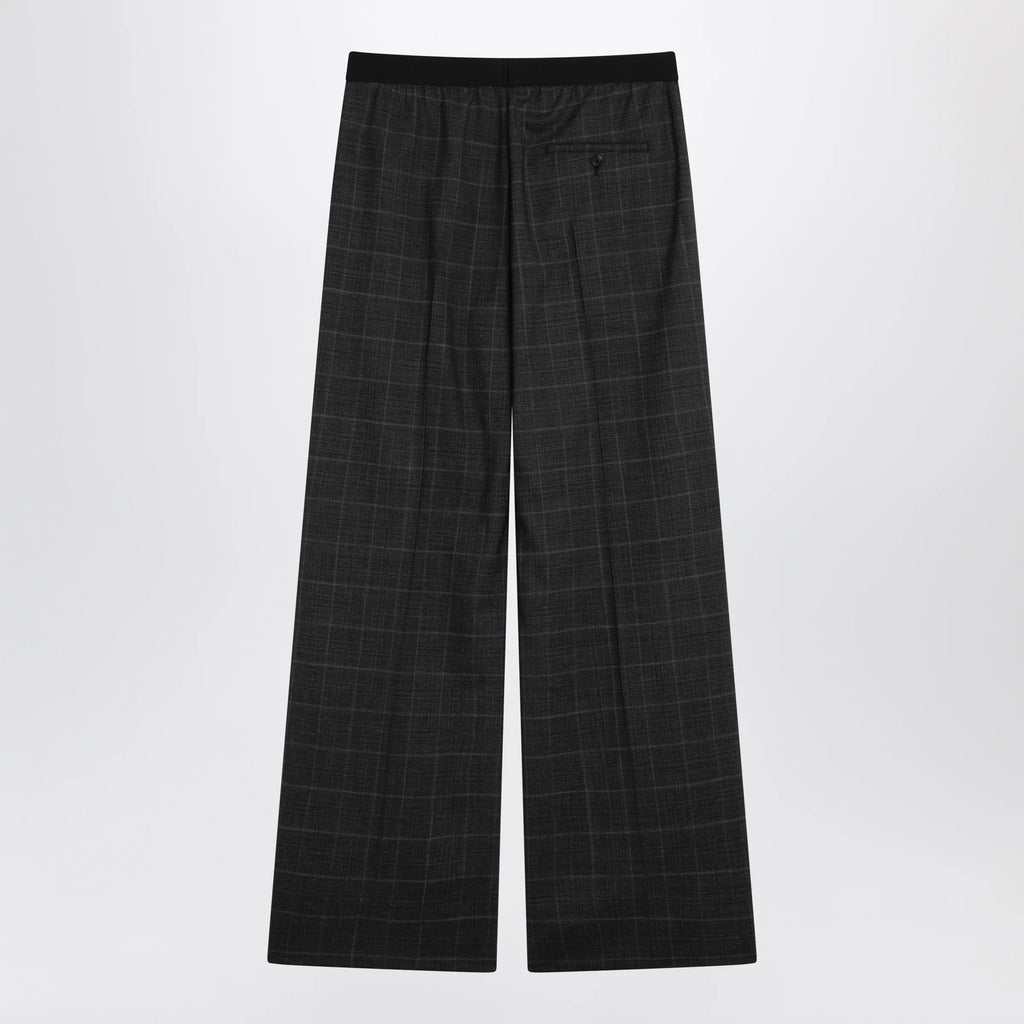 Balenciaga Dark grey tartan trousers
