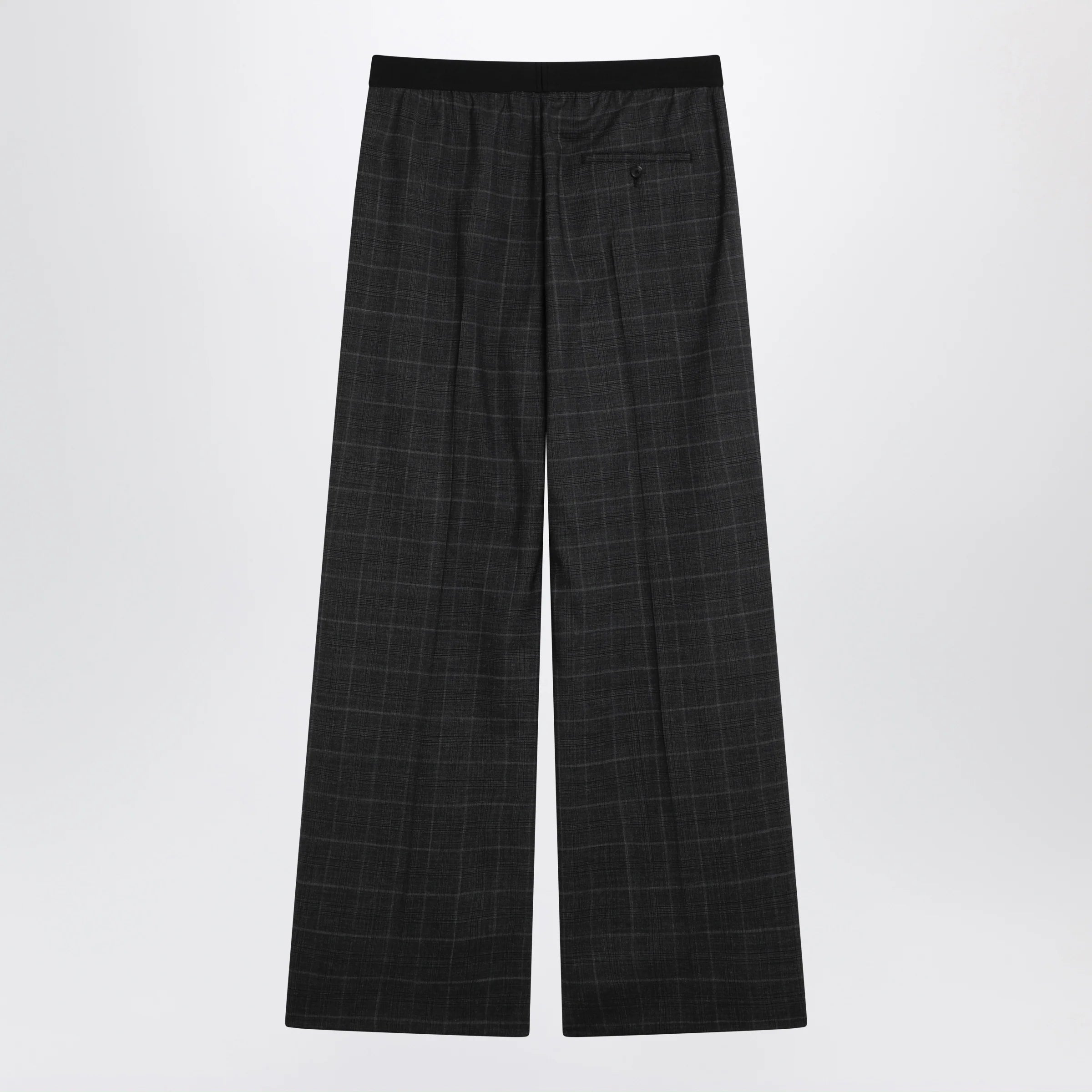 Balenciaga Dark grey tartan trousers