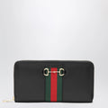 GUCCI Black Horsebit Web Wallet