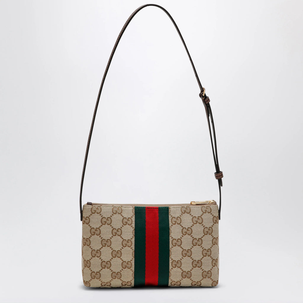 GUCCI GG fabric shoulder bag in sand color
