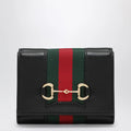 Small tri-fold Gucci Horsebit Web wallet