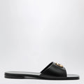 GUCCI Black nappa leather Double G slides