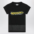 Balenciaga Messy Spray T-shirt with cut-out back in cotton black