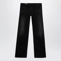 GUCCI Black stretch denim trousers with washed effect