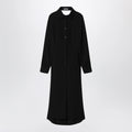 Balenciaga Black shirt dress in wool and silk