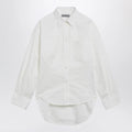Balenciaga Cocoon shirt in cotton and silk poplin, white