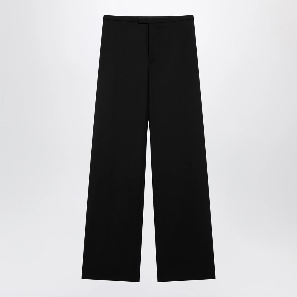 GUCCI Oversized lightweight wool trousers in black