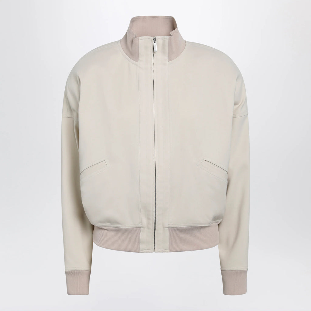 GUCCI Écru poplin zip jacket