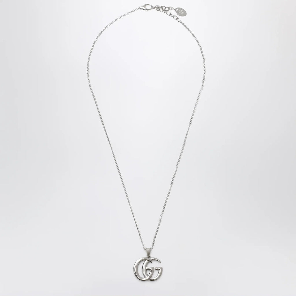 GUCCI GG Marmont necklace with silver-tone Double G pendant