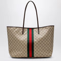 GUCCI Large Tribeca shopping tote in GG canvas, brown