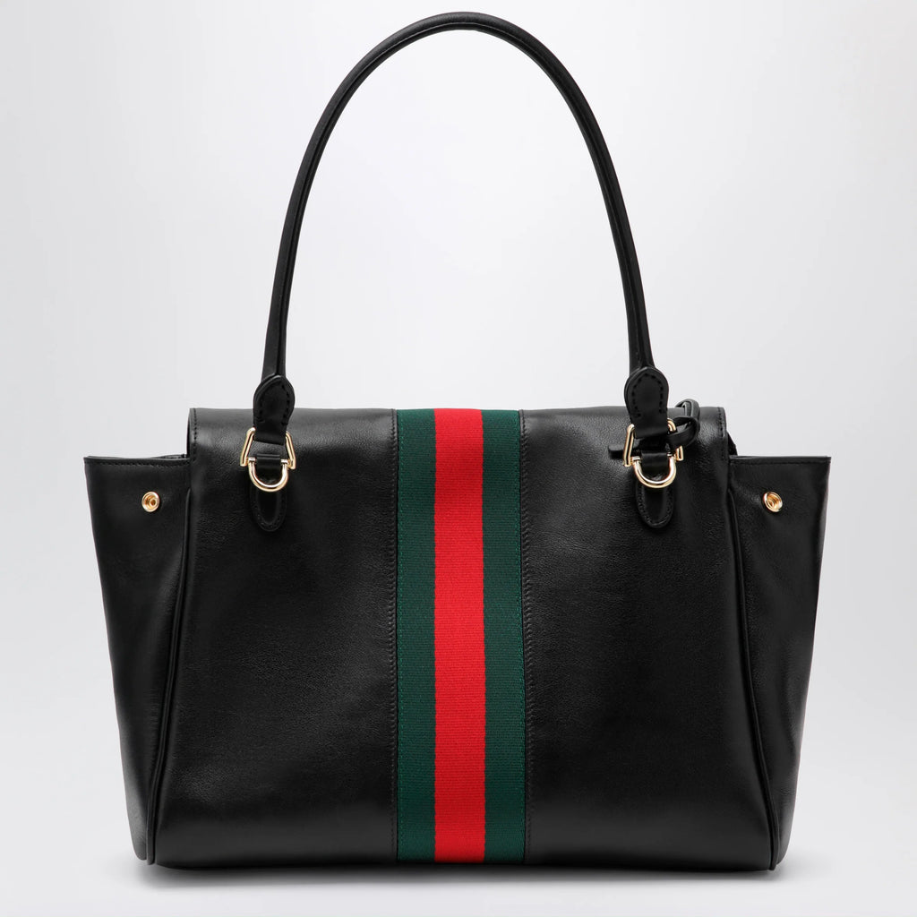GUCCI Paparazzo medium top-handle bag in soft black leather