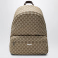 GUCCI Large Tag backpack in sand/brown GG canvas
