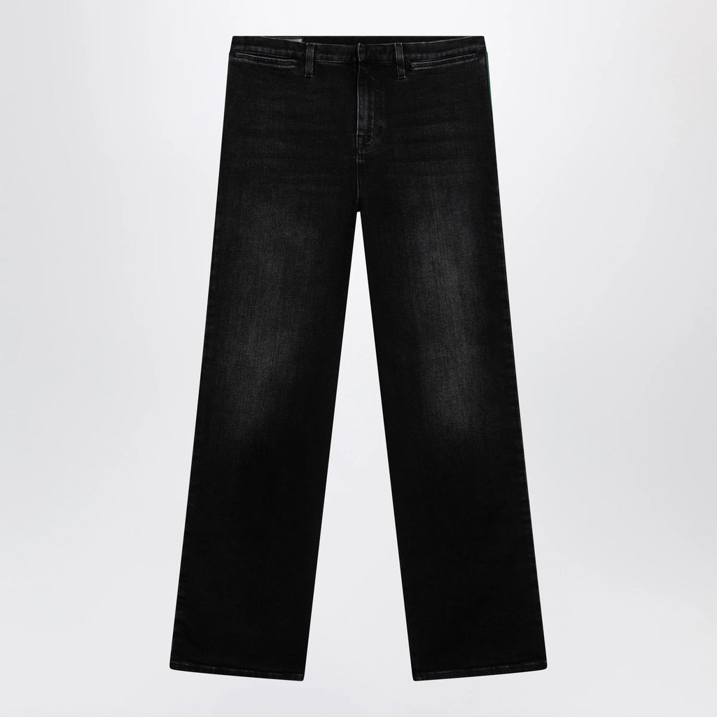 GUCCI Straight-leg stretch cotton denim jeans in black