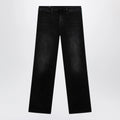 GUCCI Straight-leg stretch cotton denim jeans in black