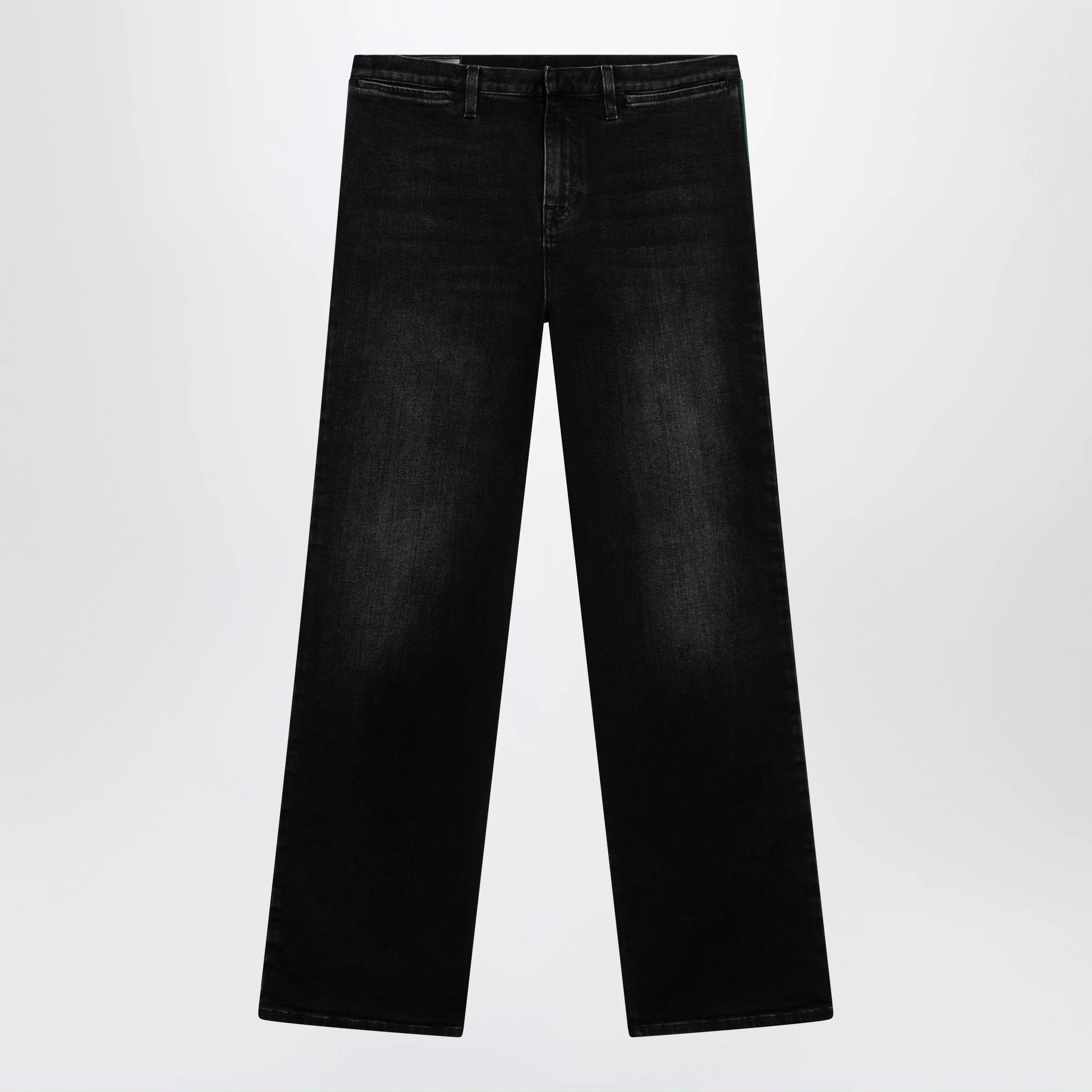 GUCCI Straight-leg stretch cotton denim jeans in black