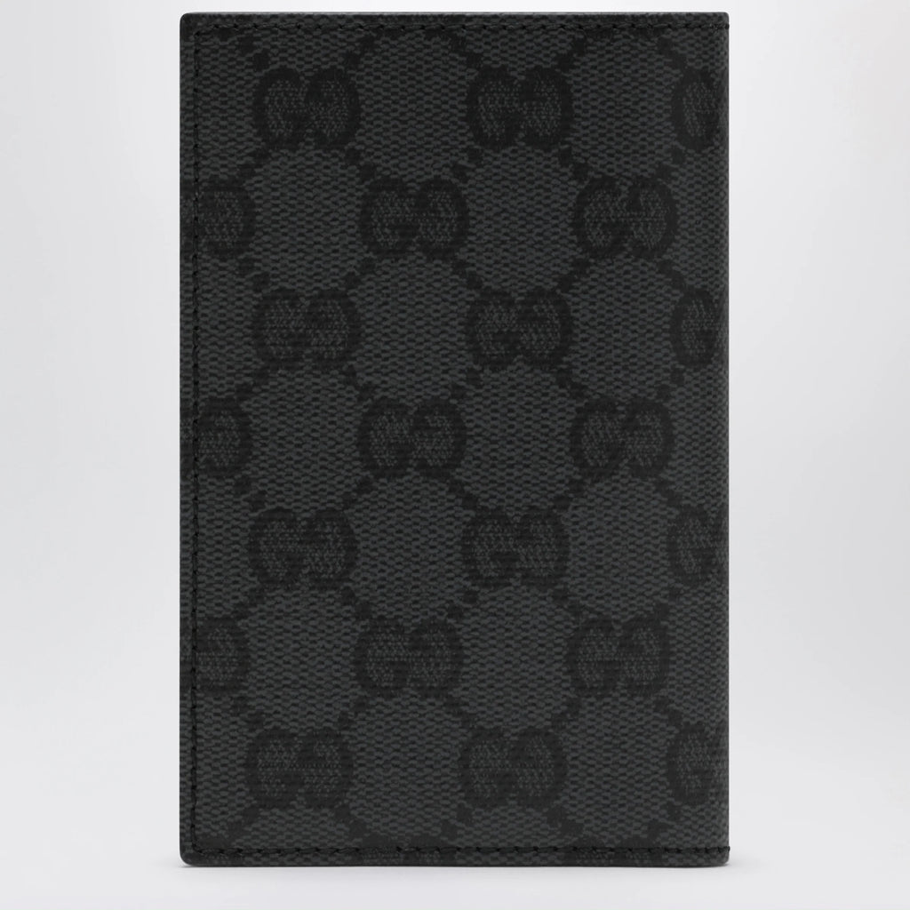 GUCCI Essence Classic card holder in black GG fabric