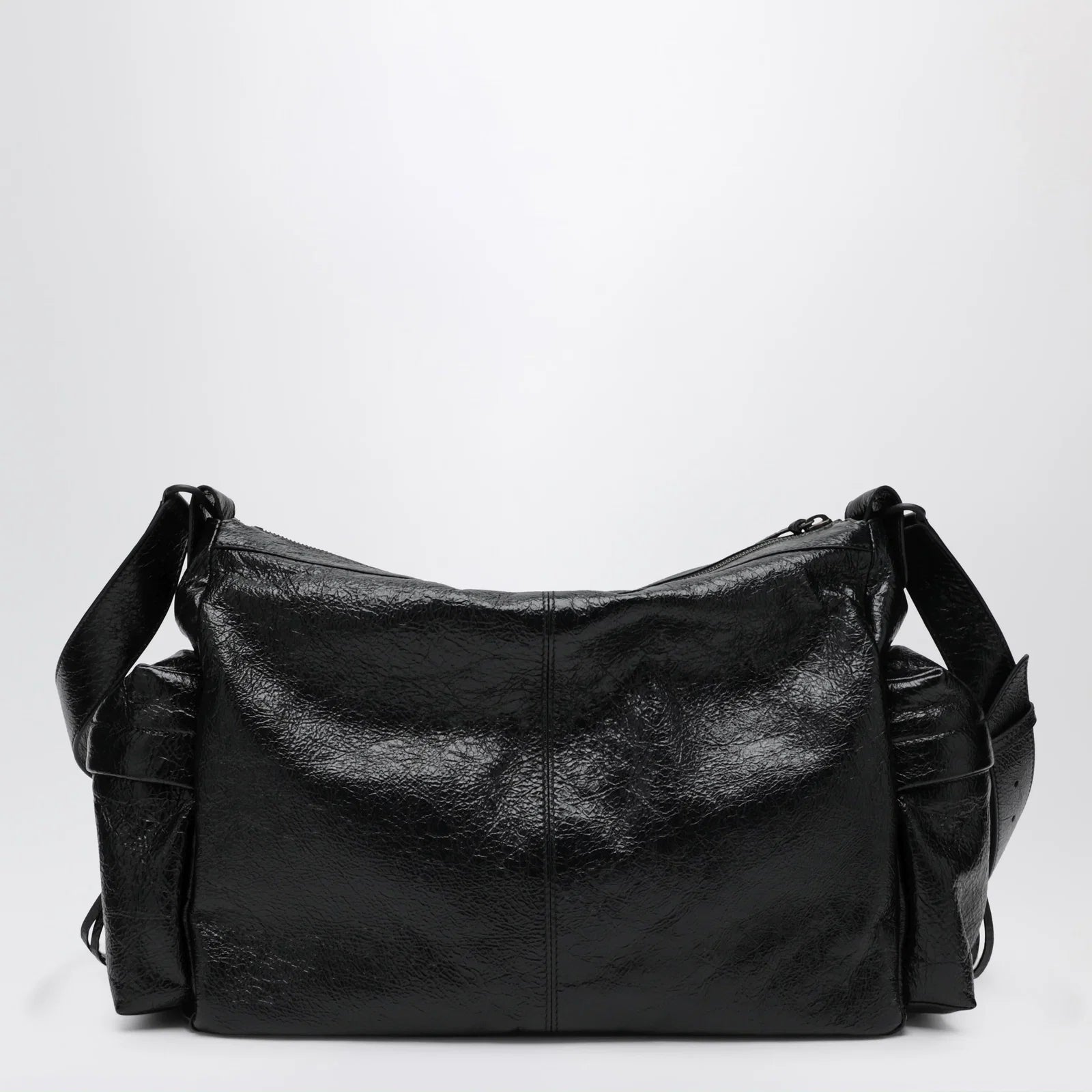 Balenciaga Le City medium multi-pocket lambskin crossbody bag black