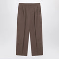 The Row Taupe cotton trousers