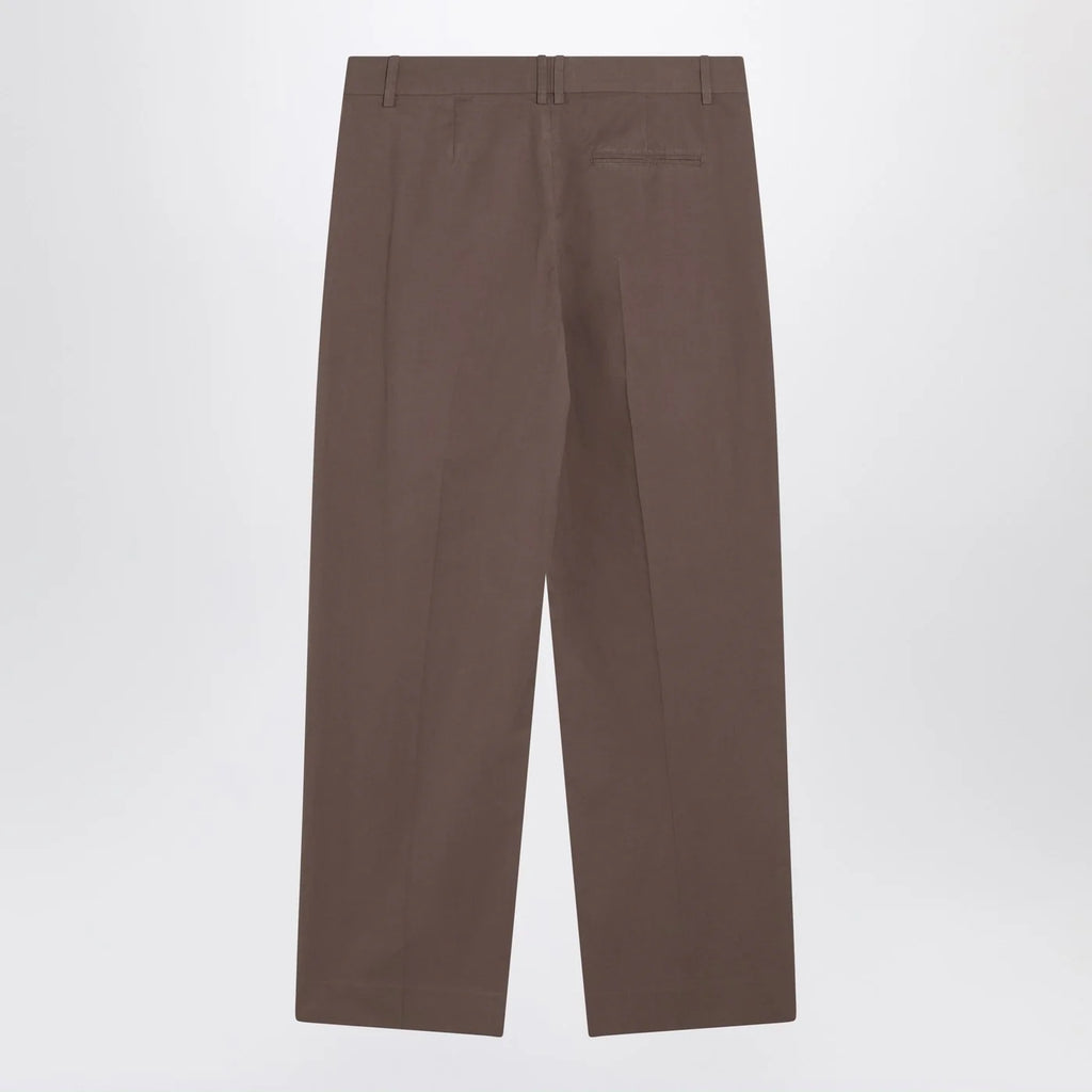 The Row Taupe cotton trousers