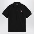 Moncler Grenoble Black polo shirt with logo patch