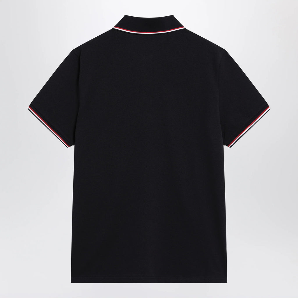 Moncler Navy blue short-sleeve polo shirt