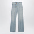 Valentino Straight-leg cotton denim jeans in light blue