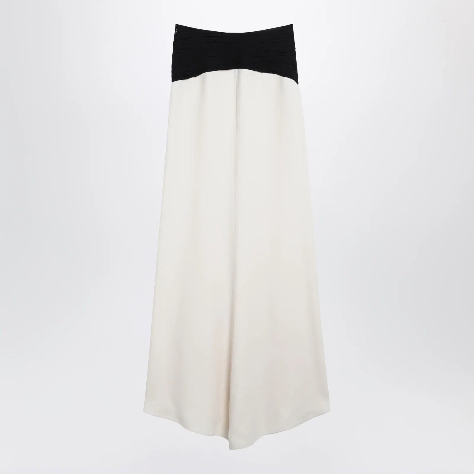 Valentino Long silk skirt in Vanilla/Black