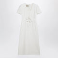 Valentino Embroidered crepe evening dress in ivory