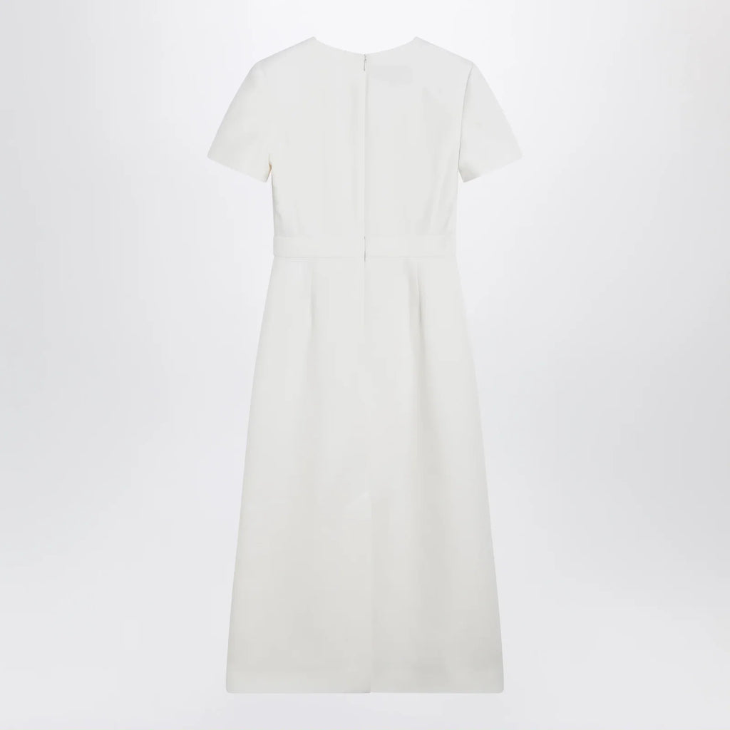 Valentino Embroidered crepe evening dress in ivory