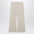 Valentino Ivory trousers with floral pattern