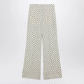 Valentino Ivory supergran trousers with Plusdepois print