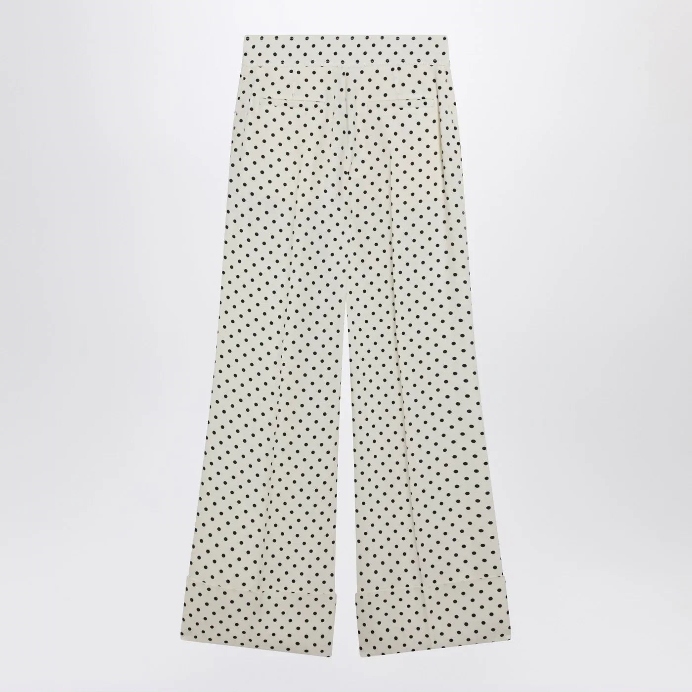 Valentino Ivory supergran trousers with Plusdepois print