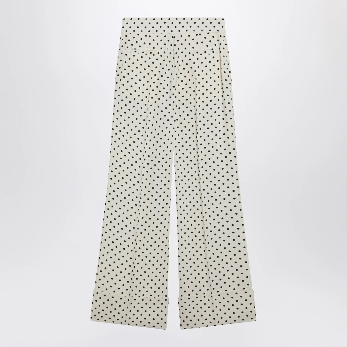 Valentino Ivory supergran trousers with Plusdepois print