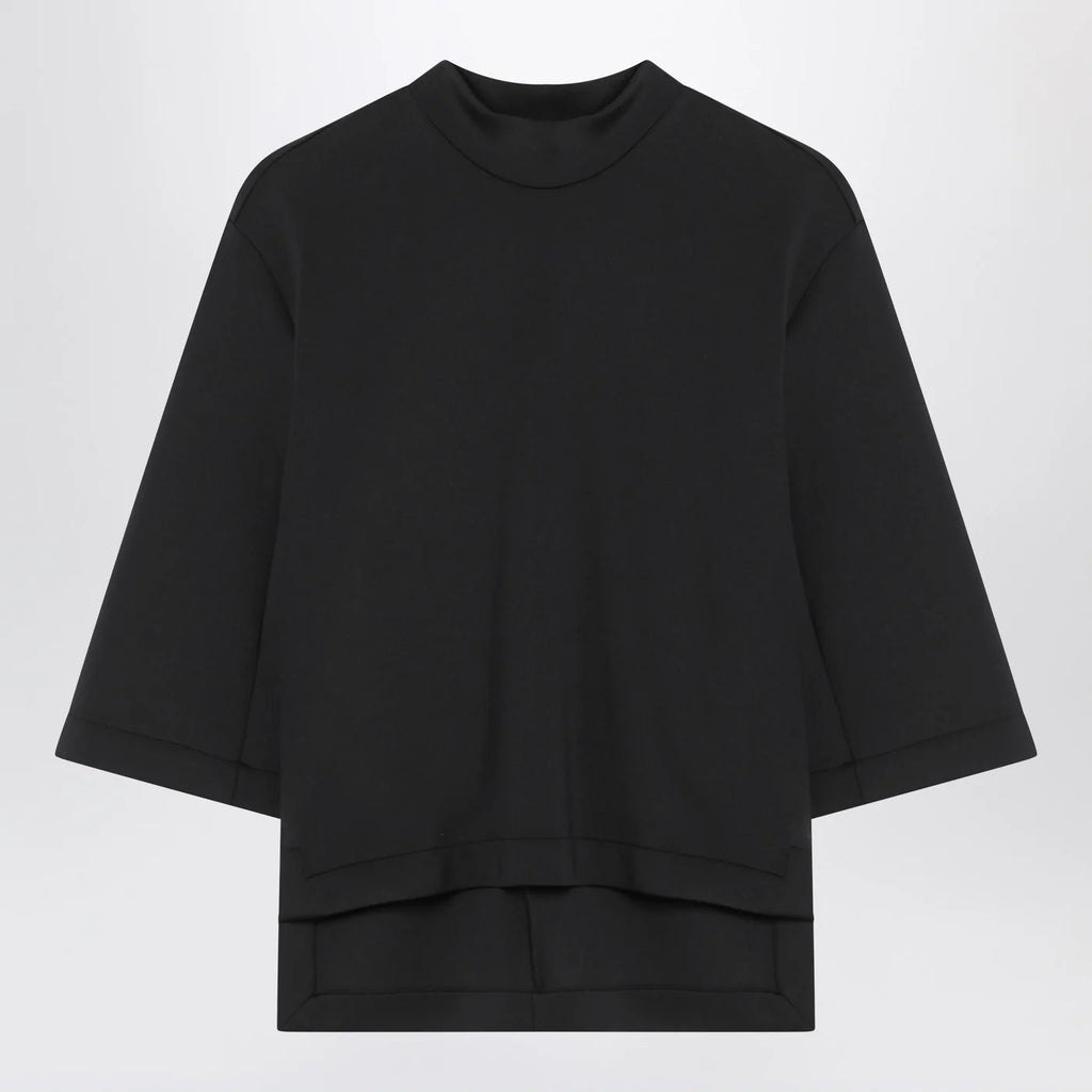 Moncler X Edward Enninful Black top with asymmetric hem