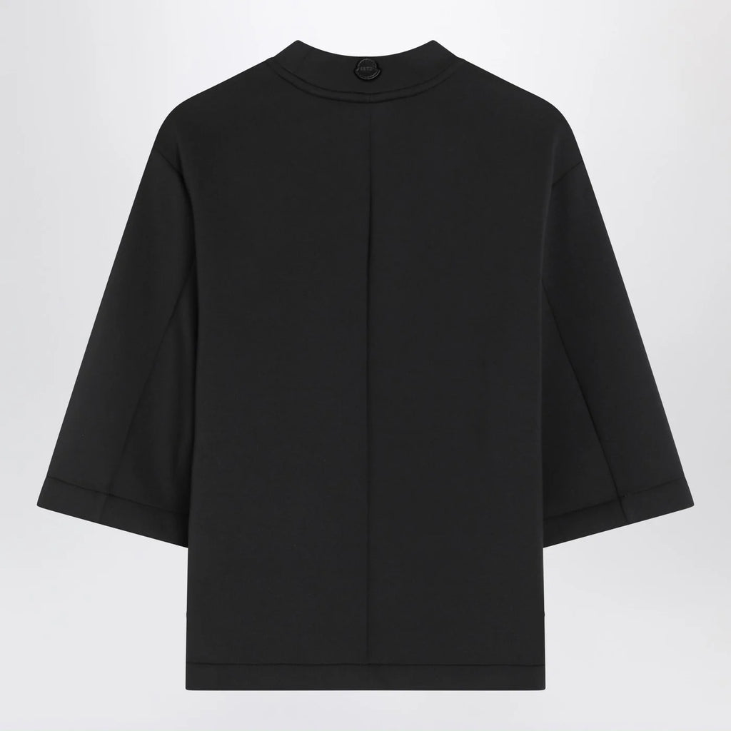 Moncler X Edward Enninful Black top with asymmetric hem