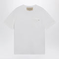 Valentino White cotton T-shirt with VGold