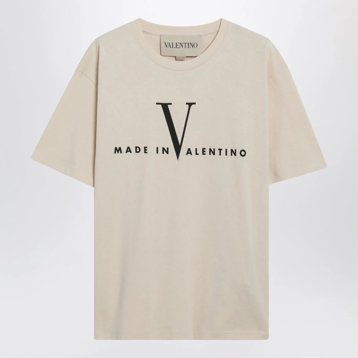 Butter-colored “Made In Valentino” T-shirt