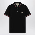 Valentino Black polo shirt with Vlogo Signature