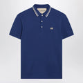 Valentino Blue polo shirt with Vlogo patch