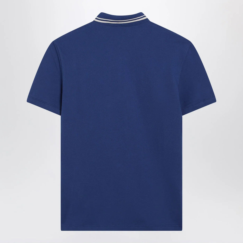 Valentino Blue polo shirt with Vlogo patch