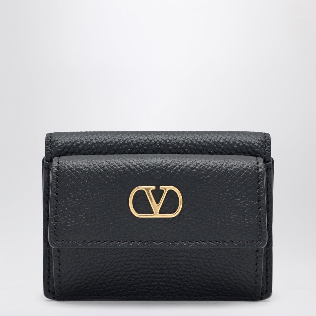 Valentino Garavani Vlogo trifold wallet black