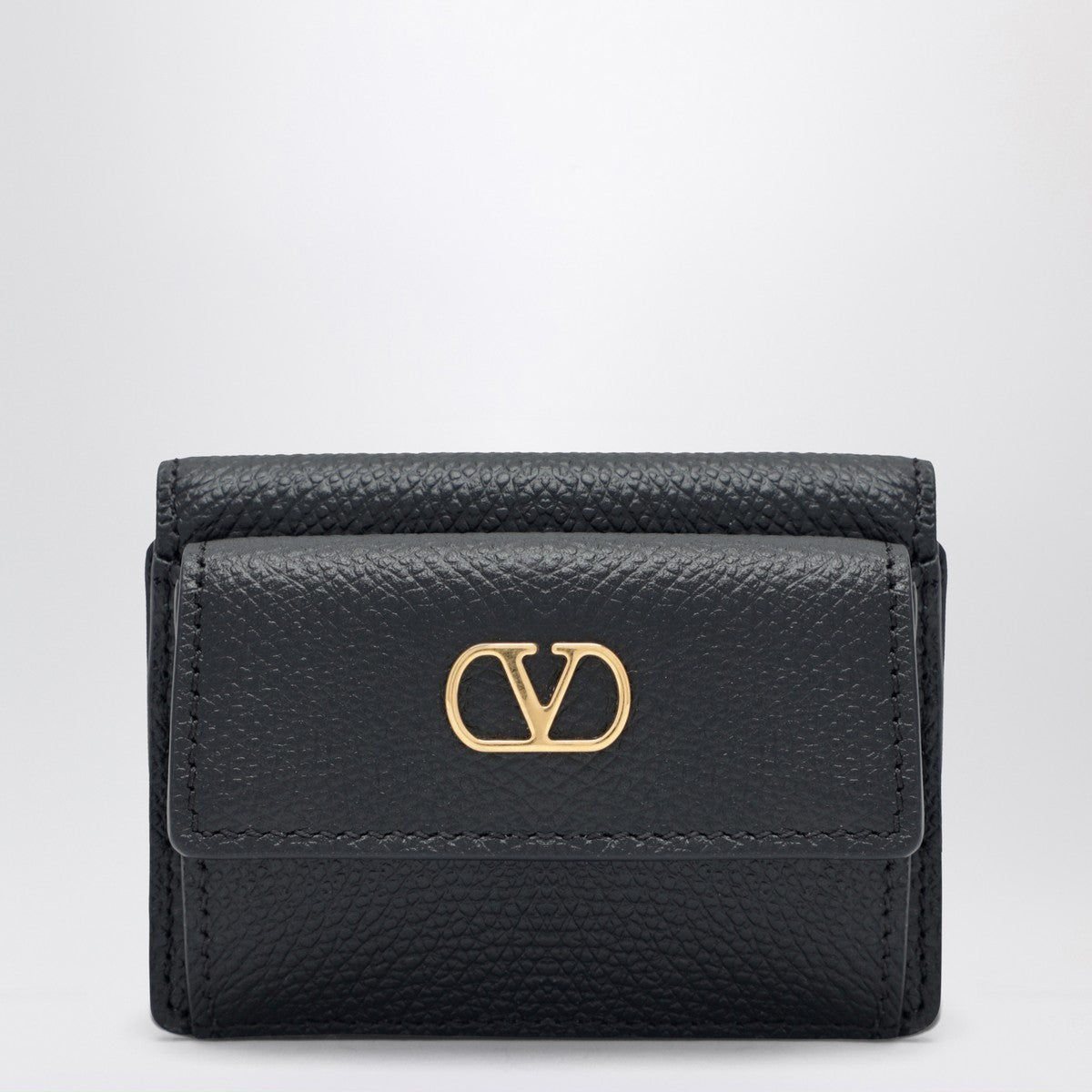 Valentino Garavani Vlogo trifold wallet black