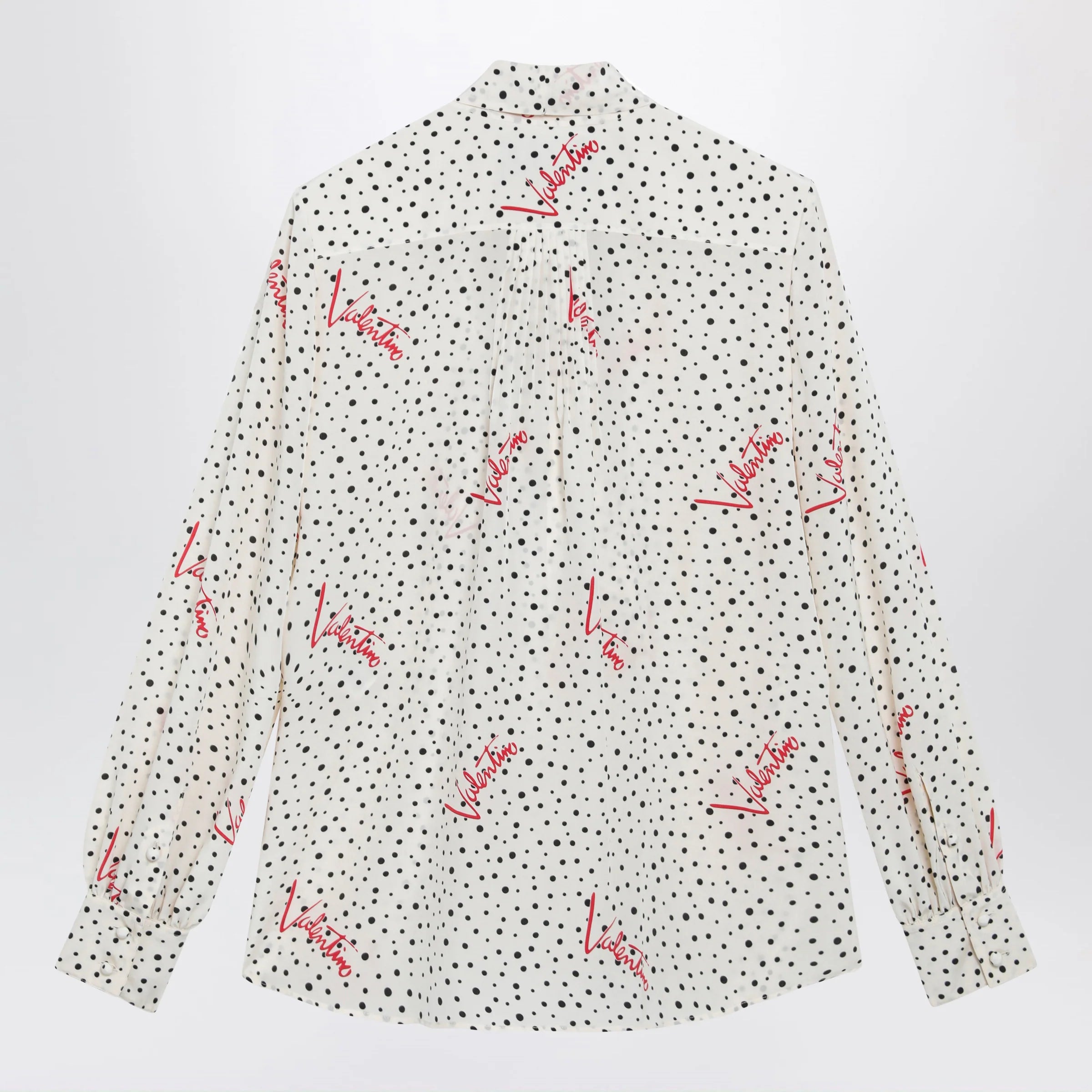 Valentino Vanilla silk shirt with logo print