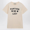 Valentino Panther Lady cotton jersey T-shirt in birch/black